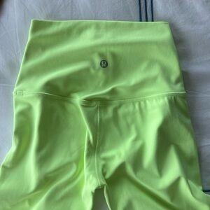 Neon green/yellow lululemon leggings 7/8